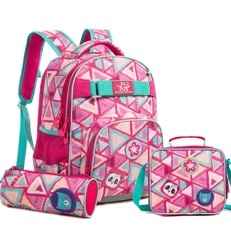 3PCS Creative Fashion Schoolbag Cute School Backpack Kids Waterproof Cartoon Pattern Unicorn Dinosaur School Bags For Girl Boy