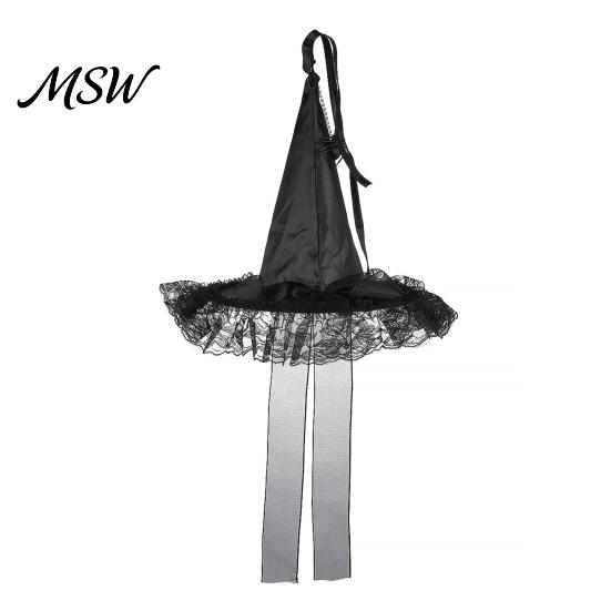 Halloween Witch Hat Decorations Hanging Decor, Spider Web Ribbon Prop Wizard Decor for Party, Dark Costume Accessory Masquerade Party Accents