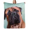 Bullmastiff Dog Throw Blanket Soft Sherpa Fleece Warm Blanket for Winter
