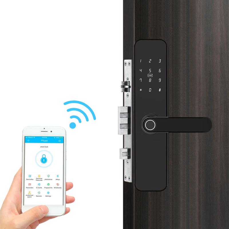 TTLOCK Smart Fingerprint Passwort Schloss mit 28 Sprachen, Amerikanischen Standard Kompatibel mit Tuya