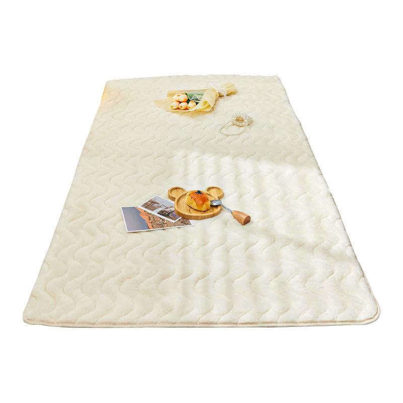 Thick Imitation Rabbit Hair Rug Living Room Coffee Table Rug Long Velvet Non-slip Bedroom Wall-to-wall Rug Bedside Tatami Floor Mat