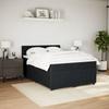 Boxspringbett mit Matratze Schwarz 140 x 200 cm Samt