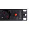19" power strip, 8 sockets, 2USB, 2.1A, LogiLink PDU, overload protection