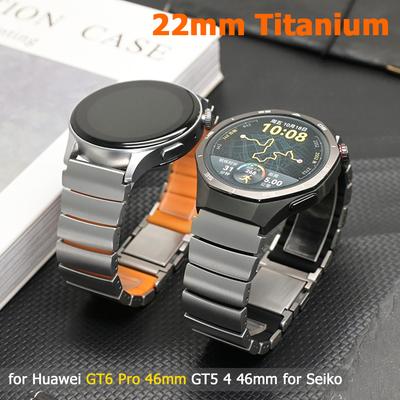 22mm Titanium Strap for Huawei Watch GT6 Pro 46mm Watch 5 Ultimate 2 Luxury Wrist Band for Oneplus Watch 3 for Seiko Bracelet