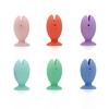 2 Piezas Soporte para Cepillo de Dientes Forma de Pez con Ventosa Fuerte Soporte para Cepillo de Dientes Silicona Suave Drenaje Rápido Organizador de Baño
