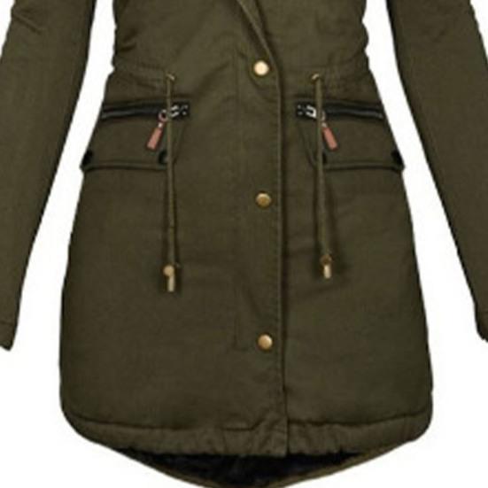 Long Winter Coat for Women Fleece Lined Warm Puffer Jacket Hooded Thicken Parka Overcoat