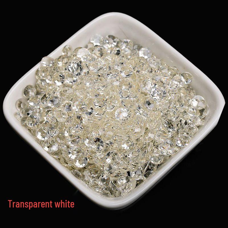 2-6mm Round Flatback Resin Rhinestones for DIY Phone Cases & Nail Art - Imitation Austrian Design