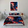 Fairy Forest Mushroom Art Decor Soft Skin-Friendly Bedding Set Includes 1 Duvet Cover And 2 Pillowcase Gift