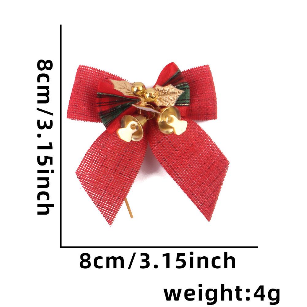 Mini Christmas Bow with Bells - Tree Ornament & Gift Box Decoration