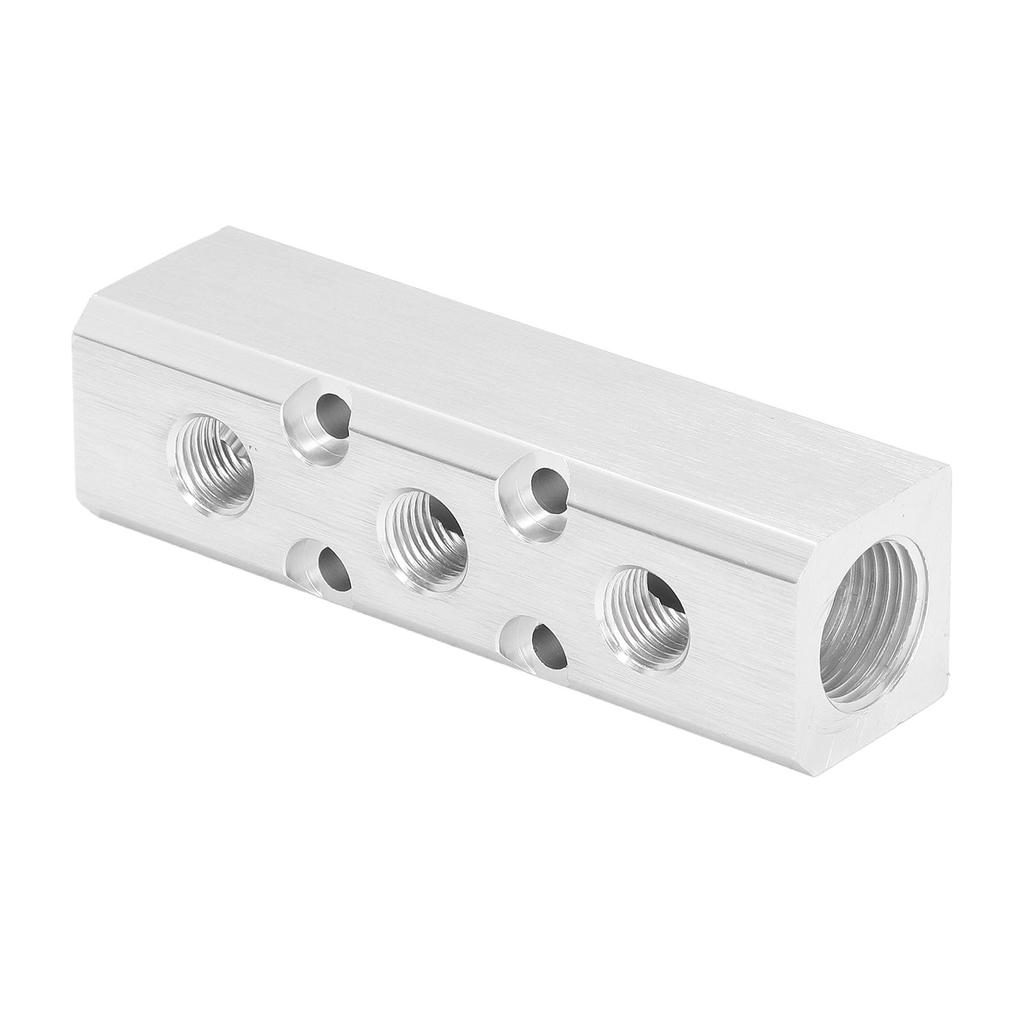 Pneumatic Manifold Air Distribution Block Connector Splitter G1 2 Input G1 4 Output 30x30mmSY30-02-3F