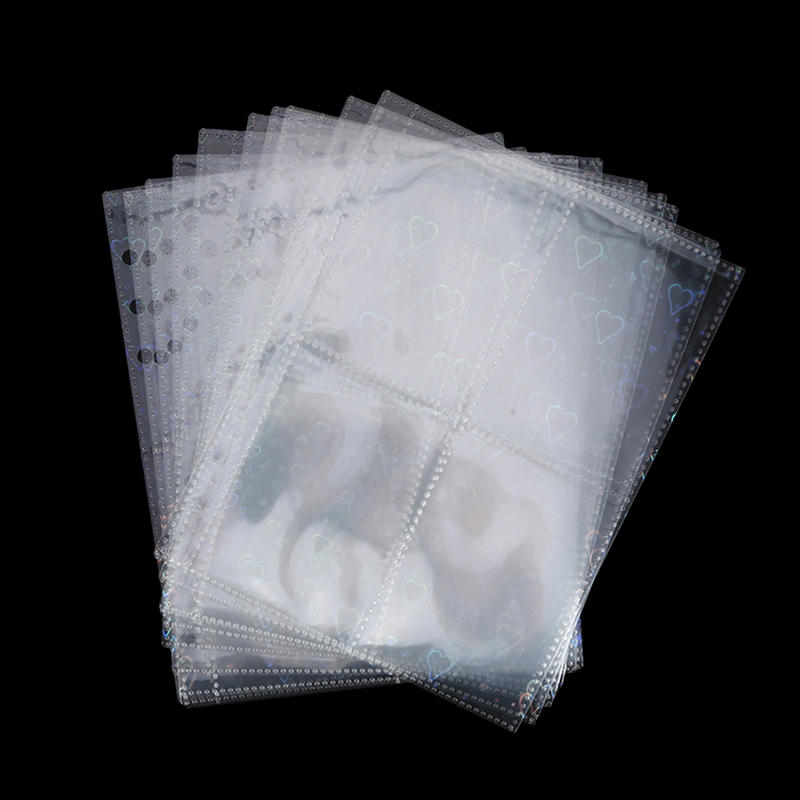 10 Stück Fotoalbum Innenseiten A5 4 Fächer Star-Chasing Binder Fotokartenhalter Einlage Idol Karten Sammelbuch Innenseite