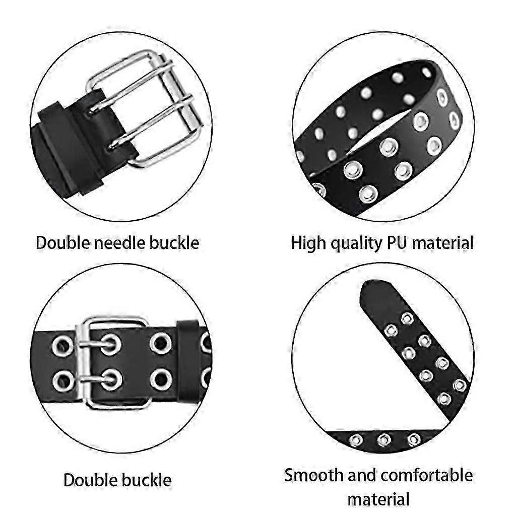 Timeless Womens Jeans Waistband With Double Buckle Belt Punk For Pin On Or Off Duty Pu Belt
