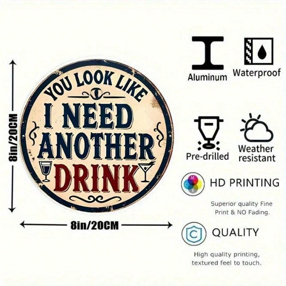 1pc Funny Metal Tin Sign Retro Wall Decor For Home Bathroom Bedroom Kitchen Garage Bar Cafe Farmhouse Living Room