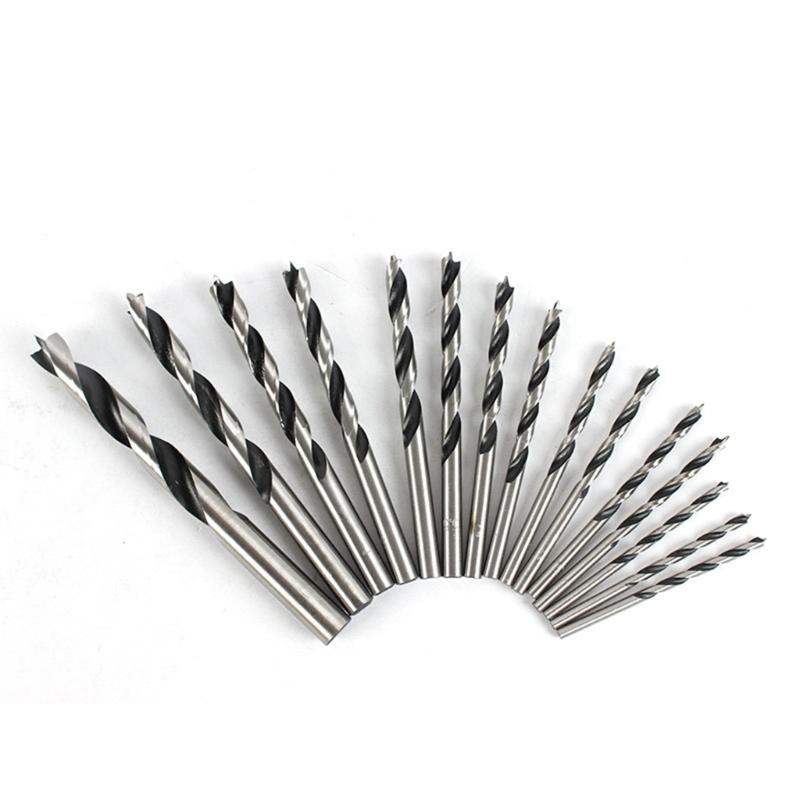 15Pcs Professional Woodworking Drill Bits Multiple Size Helical Tip For Precise Wood Drilling Cabinet Making & Doweling