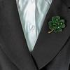 1PC módne brošne so zirkónom ďatelina pre ženy Zelená farba brošňa Pin Lady Jewelry Gift