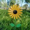 75cm Sunflower Windmill Metal Rotating Sunflower Wind Spinner With Stake Standing Lawn Flower Pinwheel Outdoor Garden Decor
