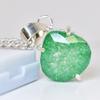 Beautiful Natural Emerald 41 Ct 925 Sterling  Silver CERTIFIED Pear Gems Pendant MY.PD-174-NS