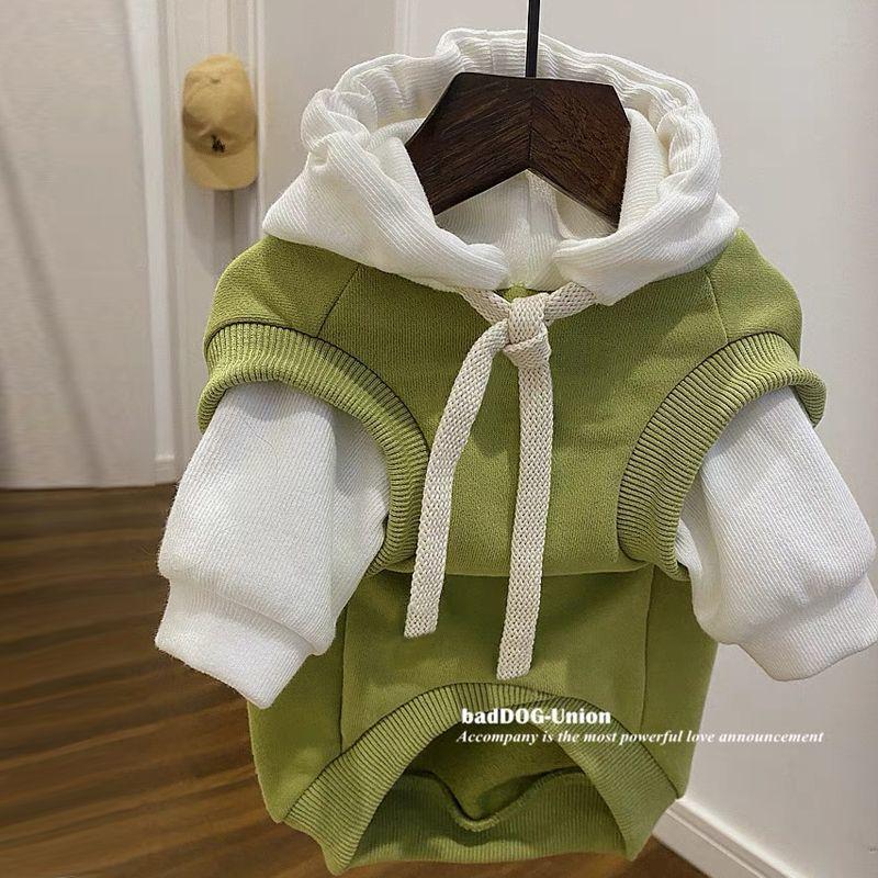 Dog Clothes Autumn Winter Teddy Bichon Frise Small Maltese Hooded Fleece Lined Sweatshirt