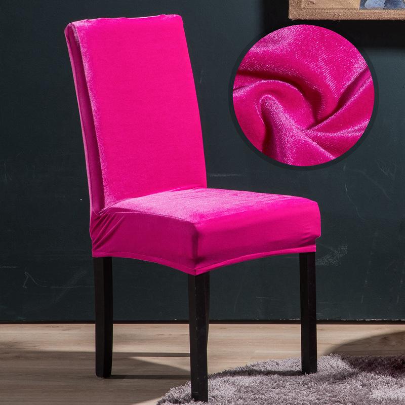 1 Stück Verfügbar Verdickter Elastischer Esszimmerstuhlbezug, Restaurant, Silberfuchs Samt Stuhlbezug, Elastischer Tisch- und Stuhlbezug