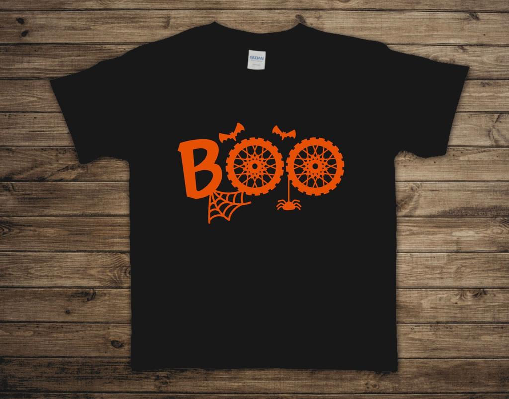 Dirt Bike Halloween Youth/Toddler Graphic Tee, Short Sleeve T-Shirt, Boo, Motocross