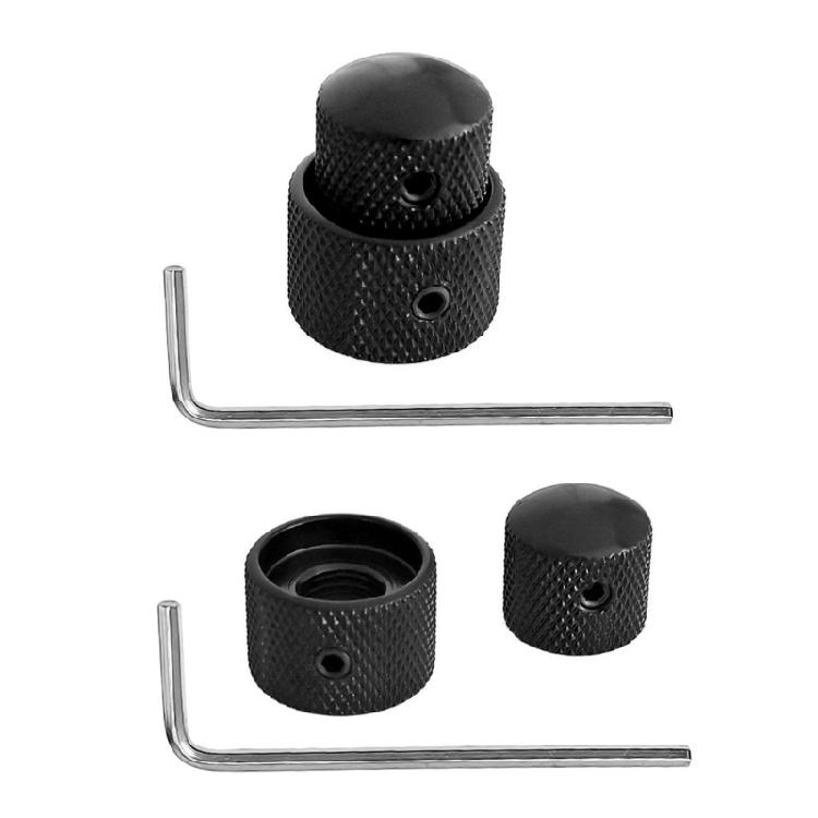 2PCS Metal Guitar Control Knobs Round Knob Set Metal Volumes Knobs for Precise Volumes Tone Tuning On Electric Guitar