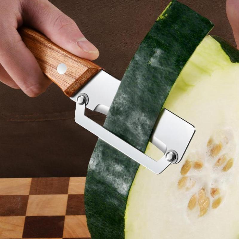 1Pcs Durable And Smooth Multi Functional Vegetable Peeler With Ergonomic Wooden/Pp Handle For Peeling Fruits And Vegetables