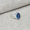 Gioielli in Argento Sterling 925 Massiccio Fatti a Mano con Pietra di Tanzanite Anello Anniversario Per Lei