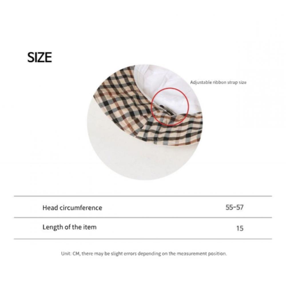 DakS Women S Beige Check contraSt Linen Floppy Hat Dche6e121i2