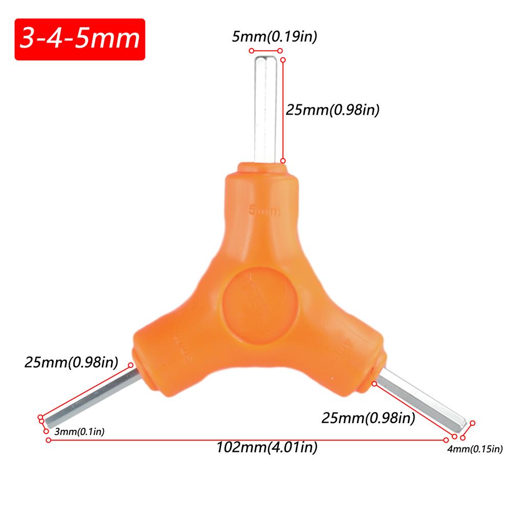 Achieve Precise Adjustments with the 3 In 1 Trigeminal Hex Key Hexagon Wrench Hand Tools, Slip resistant and Wear resistant