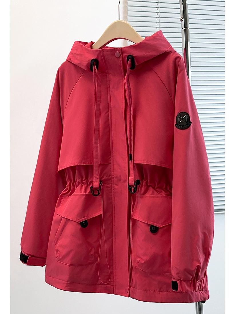 

Парка из стеганого хлопка большого размера в корейском стиле - Приталенная, с акцентом на талии, Свободная ветровка для женщин 8XL (270-300 jin) розы красного