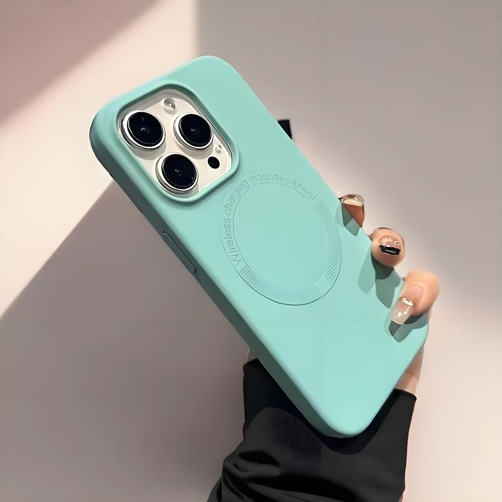 MagSafe Liquid Silicone Phone Case for Apple iPhone 16Promax - Mykt silikon, fallbestandig telefondeksel for Apple iPhone 16/15/14/13/12/Pro/Promax