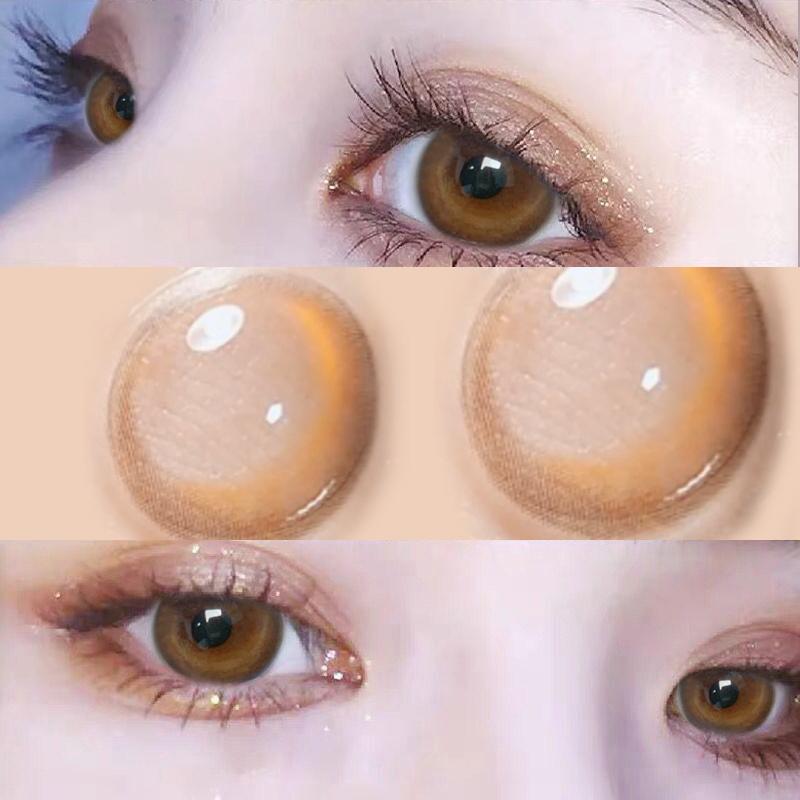 Farbige Kontaktlinsen JeweLens 2 Stück Amber Serie