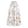 Damen Maxiröcke, fließend, ausgestellt, mit Rüschensaum, A-Linie, elastische Taille, elegant, gestuft, Boho, lange Röcke
