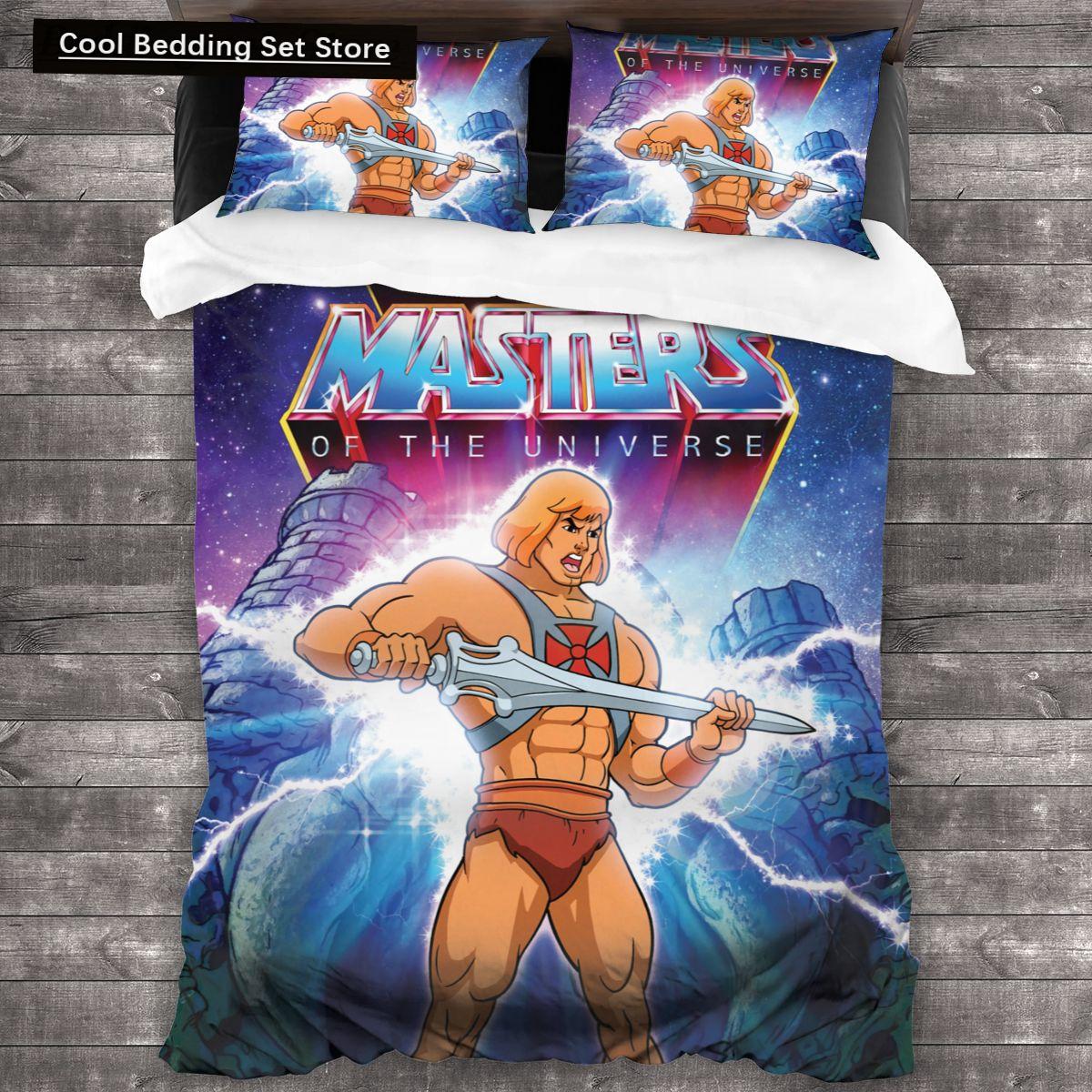

He Man And The Masters Of The Universe All Season Twin Bedding Set 3 Piece Comforter Set Bed Colcha Casal Bed Sheet AU Single(140x210cm)