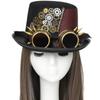 Metal Hat Dinner Hat Steampunk Top Hat Gear Goggles Accessories Gothic Hat Belt Men's Cowboy Hat Rivet Cap Goggles Cowl Rivet Cap