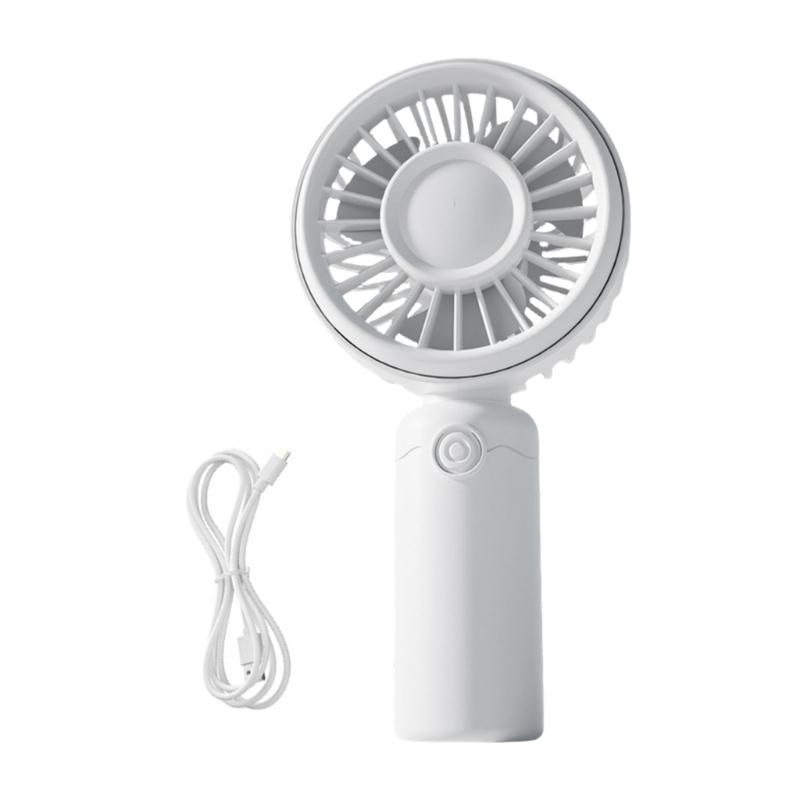 Portable Handheld USB Mini Fan with One Button 3 Speed Use for Dorm Rest, Office Desk, and Daily Carry Cooling