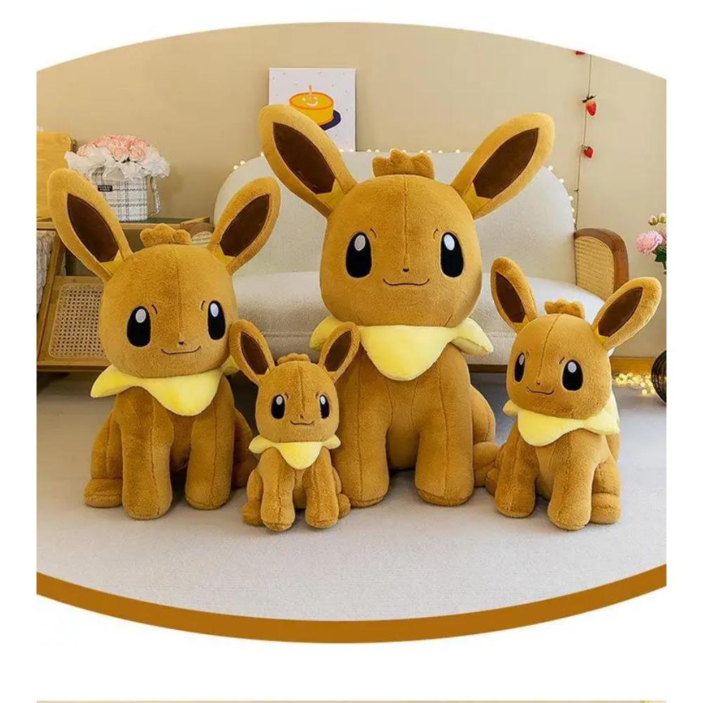 Eevee Cute Soft Hug Series Pokémon Plush Toys Stuffed Dolls 40-75cm Anime Pet Elves Eevee Plushie Kids Birthday Gifts