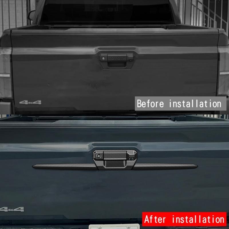 For TOYOTA TACOMA 2024 2025 ABS Carbon Fiber Rear Trunk Lid Cover rear Tailgate Boot door bowl Protection Strip Car Accessories
