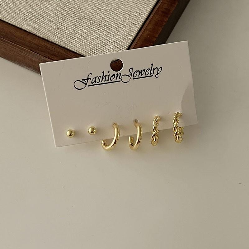 Exquisite Set, Earrings, Niche Design Earrings, Women's High-end Stud Earrings, Women's 6-piece Set