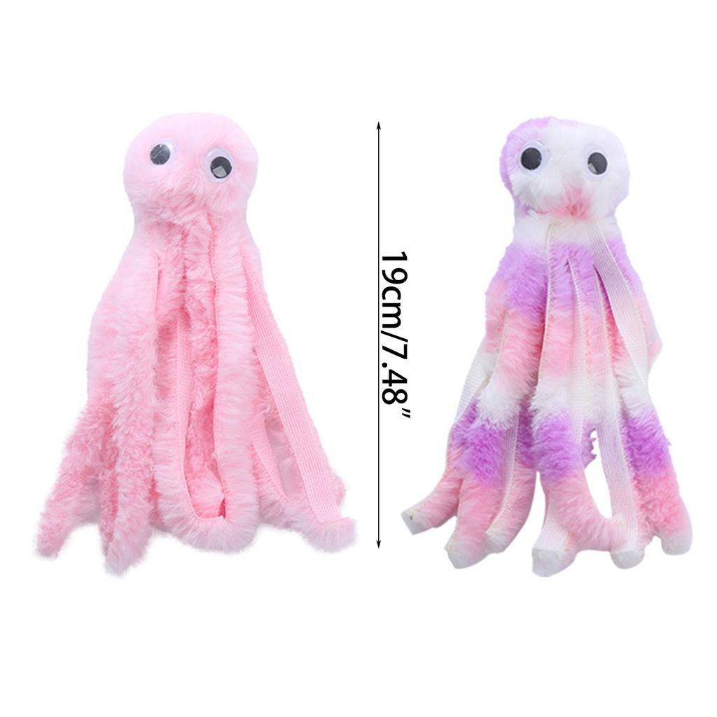Cat Toy Cute Plush Catnip Octopus Molar Rod Bite Resistant Cat Teaser Chewing Toy Kitten Licking Toy Anxiety Relief Gift