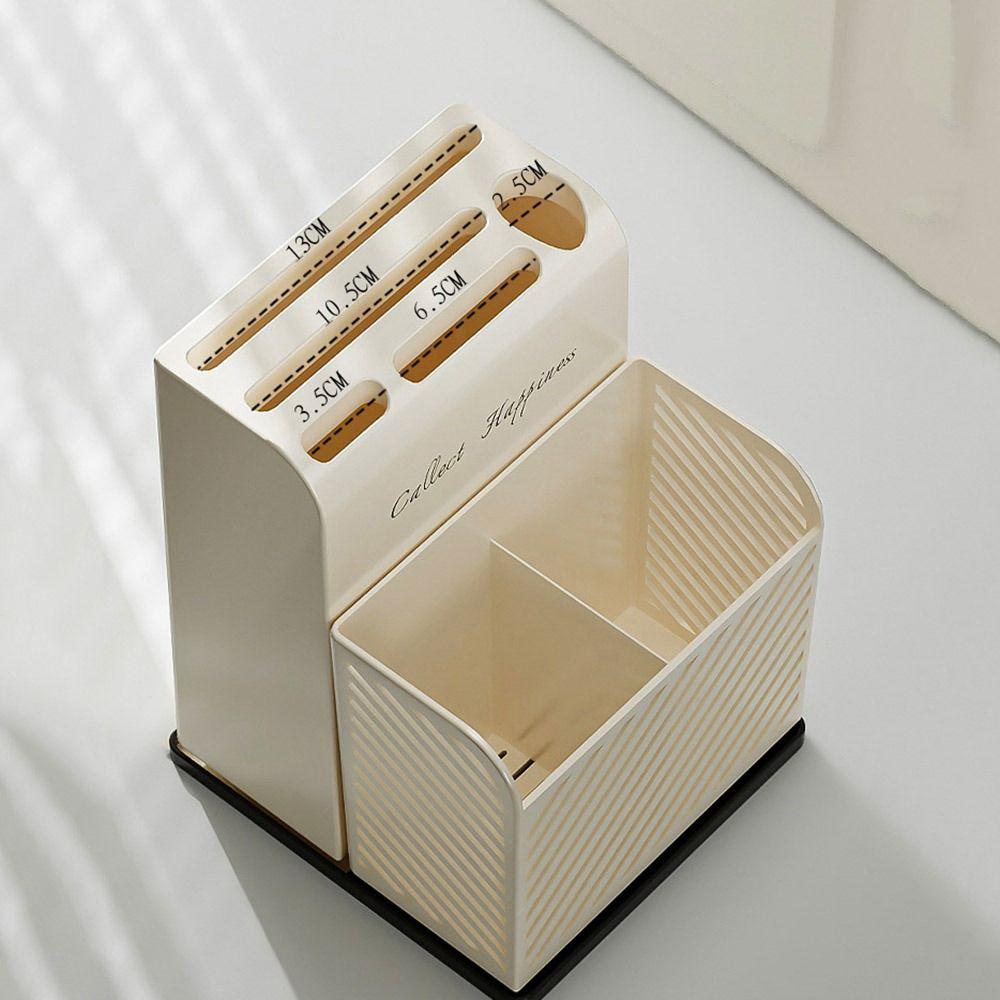 Integrated Chopstick Cage Beige Tableware Storage Rack Flatware Drainer Storage Box  Countertop