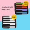 Portable 49 Keys Electronic Piano Rechargeable Children Flexible Roll Up Keyboard Musical Instrument Gift Colorful