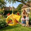 Plastic Hanging Bird Feeder Birdhouse Large Capacity Wild Bird Feeder Water-Resistant Weatherproof Bird Food Container