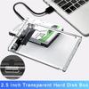 USB External HDD Case 5Gbps 2.5 Inch Transparent Hard Disk Case Hard Drive Enclosure SATA HDD SSD Storage Case for Laptop PC