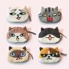Kawaii Cat Earphone Bags Children Coin Purse Interesting Cat Expression Earphone Data Cable Portable Storage Bag