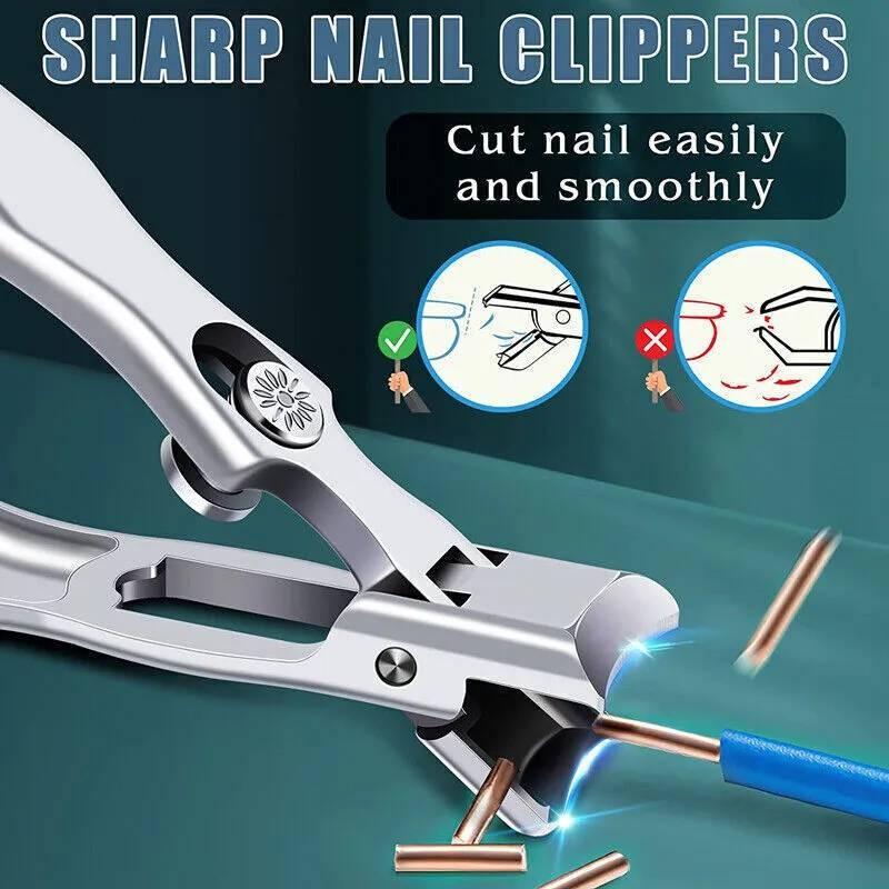 Premium Roestvrij Staal Nagelknipper Set Met Spatbeschermer Voor Dikke Nagels In Stijlvolle Metalen Koffer