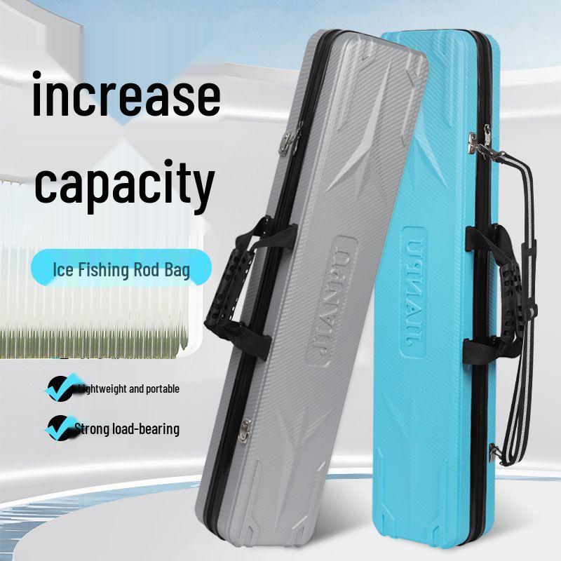 Fish Rod Bag for Raft, Lure, and Sea Fishing - No Disassembly Required, Fits Reel Line Groups, Multiple Models, Winter-Ready Storage.