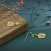 Classic Palace Style Earrings Copper Gold Plated Imitation Hotan Jade Earrings China-Chic Bamboo Leaves Premium Earrings Jewelry