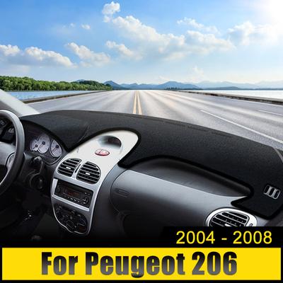 Accesorii auto pentru Peugeot 206 2004 2005 2006 2007 2008 Huse pentru planșa de bord Evitați tampon de lumină Umbrire de soare Covoare anti-UV Covoraș anti-alunecare