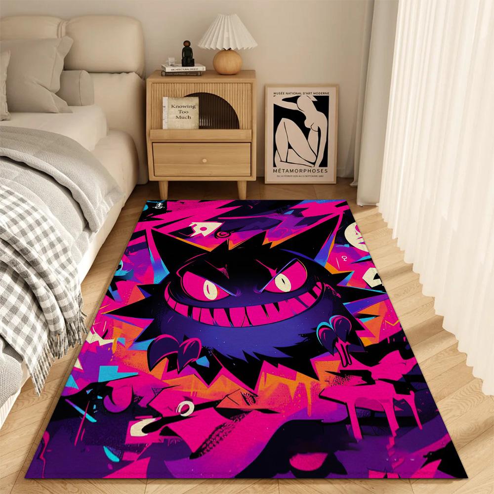 Fashion Entrance Mat Living Room P-Pokemon Rugs Decoration G-gengar Kitchen Carpet Floor Mats Super Absorbent Bathroom Rug Door